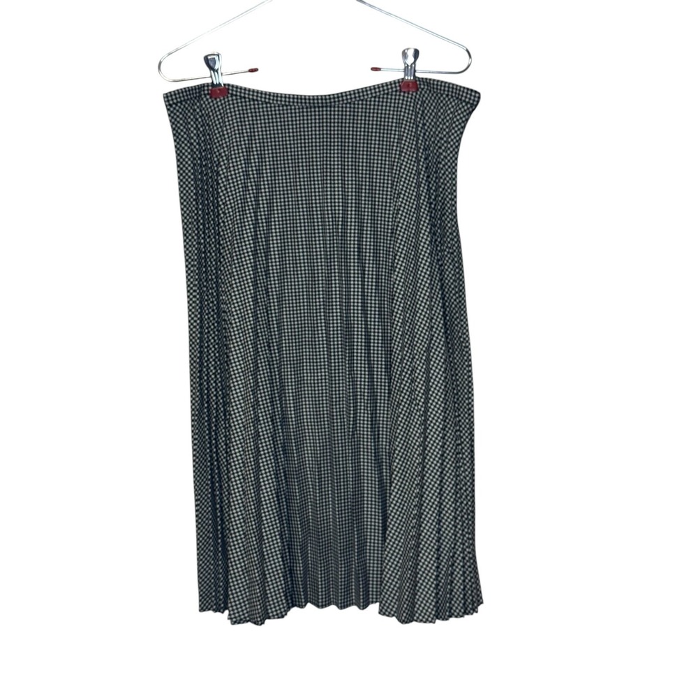 Worth Women's Skirts Houndstooth Parisian Preppy Chic Flowy‎ Midi Side Zip Sz.10